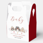 Schattigee winterkleding Kerst Baby shower Bedankdoosjes (Geopend)