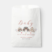 Schattigee winterkleding Kerst Baby shower Bedankzakje (Voorkant)
