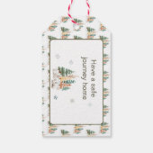Schattigee winterkonijnen Baby shower Cadeaulabel (Achterkant)