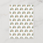 Schattigee winterkonijnen Baby shower luierkrabbel Informatiekaartje (Achterkant)