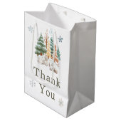 Schattigee winterkonijnen Baby shower Medium Cadeauzakje (Voorkant Gekanteld)