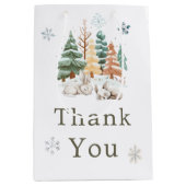 Schattigee winterkonijnen Baby shower Medium Cadeauzakje (Voorkant)