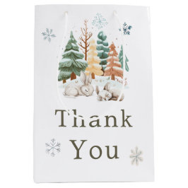 Schattigee winterkonijnen Baby shower Medium Cadeauzakje