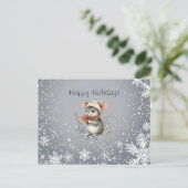 Schattigee wintermuis met bessen feestdagenkaart (Staand voorkant)