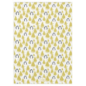 Schattigee winterpinguïn kerstgoud tafelkleed (Voorkant)