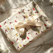 Schattigee winterpinguïnkerst cadeaupapier