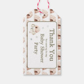 Schattigee winterpinguïns Baby shower Cadeaulabel (Voorkant)