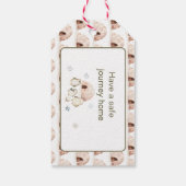Schattigee winterpinguïns Baby shower Cadeaulabel (Achterkant)