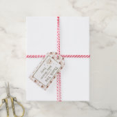 Schattigee winterpinguïns Baby shower Cadeaulabel (Met Touw)