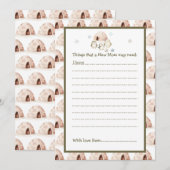 Schattigee winterpinguïns Baby shower Kaart (Voorkant / Achterkant)