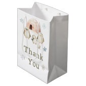 Schattigee winterpinguïns Baby shower Medium Cadeauzakje (Voorkant Gekanteld)