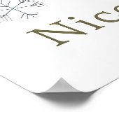 Schattigee winterpinguïns Baby shower Poster (Hoek)