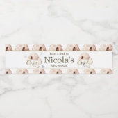 Schattigee winterpinguïns Baby shower Waterfles Etiket (Enkel label)