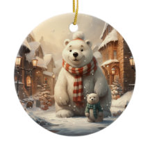 Schattigee winterscènes keramisch ornament