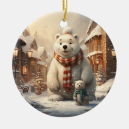 Schattigee winterscènes keramisch ornament