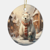 Schattigee winterscènes keramisch ornament (Links)