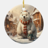 Schattigee winterscènes keramisch ornament (Achterkant)