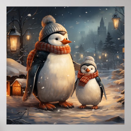 Schattigee winterscènes poster (Voorkant)