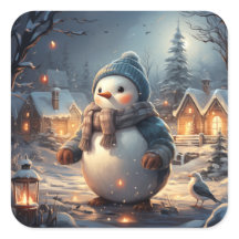 Schattigee winterscènes sticker