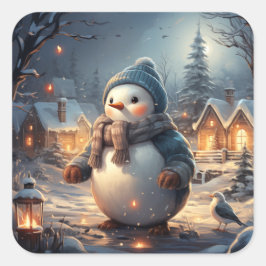 Schattigee winterscènes sticker