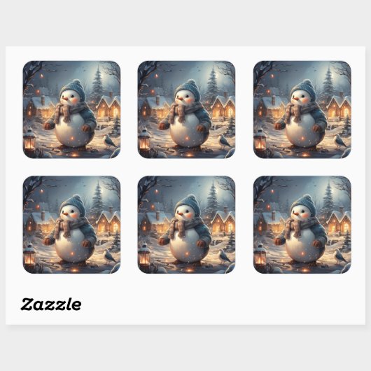 Schattigee winterscènes sticker (Vel)