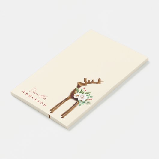 Schattigee winterse kerstrendierherten minimaal post-it® notes (Schuin)