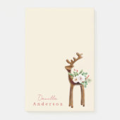 Schattigee winterse kerstrendierherten minimaal post-it® notes (Voorkant)