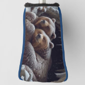 Schattigee winterslaap beren golfheadcover (Draai 90)