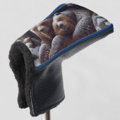 Schattigee winterslaap beren golfheadcover (3/4 voorkant)