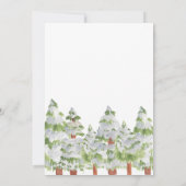 Schattigee wintersneeuwbomen kind verjaardagsuitno kaart (Achterkant)