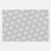 Schattigee wintersneeuwman die wintergelegenheid a inpakpapier vel (Voorkant 3)