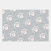 Schattigee wintersneeuwman die wintergelegenheid a inpakpapier vel (Voorkant 2)