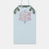 Schattigee wintersneeuwvlokken Schattige Baby show Cadeaulabel (Achterkant)