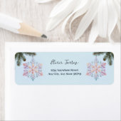 Schattigee wintersneeuwvlokken Schattige Baby show Etiket (Insitu)