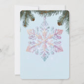 Schattigee wintersneeuwvlokken Schattige Baby show Kaart (Achterkant)