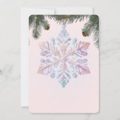 Schattigee wintersneeuwvlokken Schattige Baby show Kaart (Achterkant)