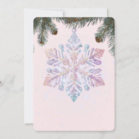 Schattigee wintersneeuwvlokken Schattige Baby show Kaart (Achterkant)