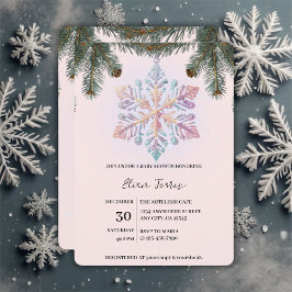 Schattigee wintersneeuwvlokken Schattige Baby show Kaart