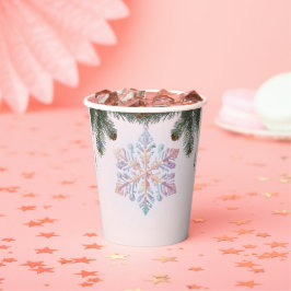 Schattigee wintersneeuwvlokken Schattige Baby show Papieren Bekers