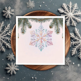 Schattigee wintersneeuwvlokken Schattige Baby show Servet