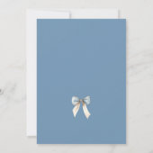 Schattigee winterteddybeer Baby shower blauw Kaart (Achterkant)