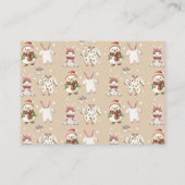 Schattigee wintervakantie Baby shower Boek Aanvraa Informatiekaartje (Achterkant)