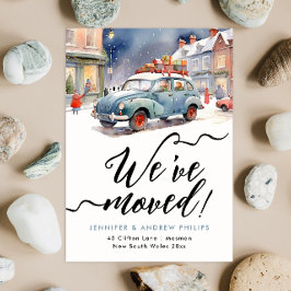 Schattigee wintervakantie nieuw adres Waterverf Aankondiging