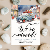 Schattigee wintervakantie nieuw adres Waterverf Aankondiging