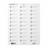 Schattigee wintervogel retour adresetiketten etiket (Full Sheet)