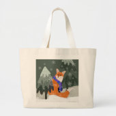 Schattigee wintervos-Canvas tas (Voorkant)