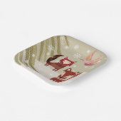 Schattigee wintervossen 7-inch papier Bord (Gebogen)
