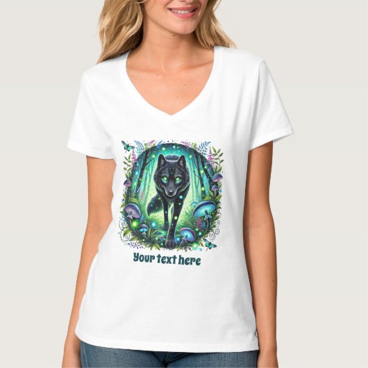 Schattigee Winterwolf aanpasbaar T-shirt (Voorkant)