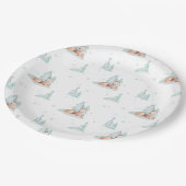 Schattigee winterwonderlanddieren papieren bordje (Gekanteld)