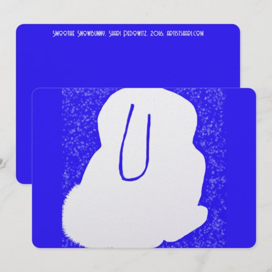 Schattigee winterzonnewende voor konijnen feestdagenkaart (Voorkant / Achterkant)